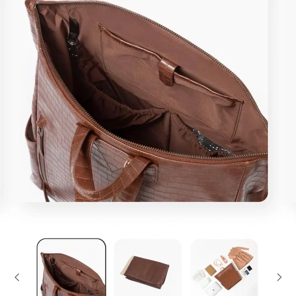 Freshly Picked Brown Croc Baby Diaper bag - Picture 5 of 6